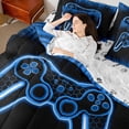 thumbnail image 4 of Castle Fairy Teens Green Gamepads Twin Bedding Sets,Video Game Bedding Comforter Set, 4 of 8