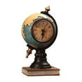 thumbnail image 3 of Figura de globo terráqueo, adorno de escritorio, reloj de mesa, colección, reloj de escritorio para oficina Azul, 3 of 9