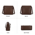 thumbnail image 6 of KouLi Buir Crossbody Purses for Women PU Leather Shoulder Bags Multi Pocket Medium Cross Over Bag, 6 of 6