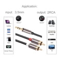 thumbnail image 3 of PENGXIANG Metal Case 3.5mm Male to 2RCA Audio Stereo Y Splitter Cable for Tablet PC, 3 of 3