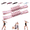 Pink / 2pc, variant on PLPPYFS Fitness Resistance Band for Stretching and Yoga, Multifunction Elastic Exercise Bands, 8 Loops Elastic Exercise Bands Fitness Equipment for Full Body Stretching Shaping and Training
