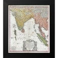 thumbnail image 2 of Homann Heirs 15x17 Black Modern Framed Museum Art Print Titled - Map of India, 1748, 2 of 5