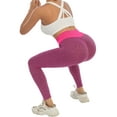 thumbnail image 5 of DODOING Women's High Waist Cellulite Textured Yoga Pants Tummy Control Ruched Butt Lifting Stretchy Workout Leggings Booty Scrunch Tights, 5 of 7