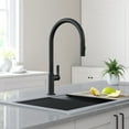 thumbnail image 3 of Oletto High-Arc Single Handle Pull-Down Kitchen Faucet in Matte Black, 3 of 8