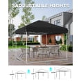 thumbnail image 2 of Huisuilinss Canopy Tent,10X10FT Pop Up Canopy Tent,Outdoor Instant Beach Tent,Portable Gazebo With 3 Adjustable Height,Easy Set Up Sun Shelter With 4 Sandbags & Carrying Bag For Camping Party Events, 2 of 6