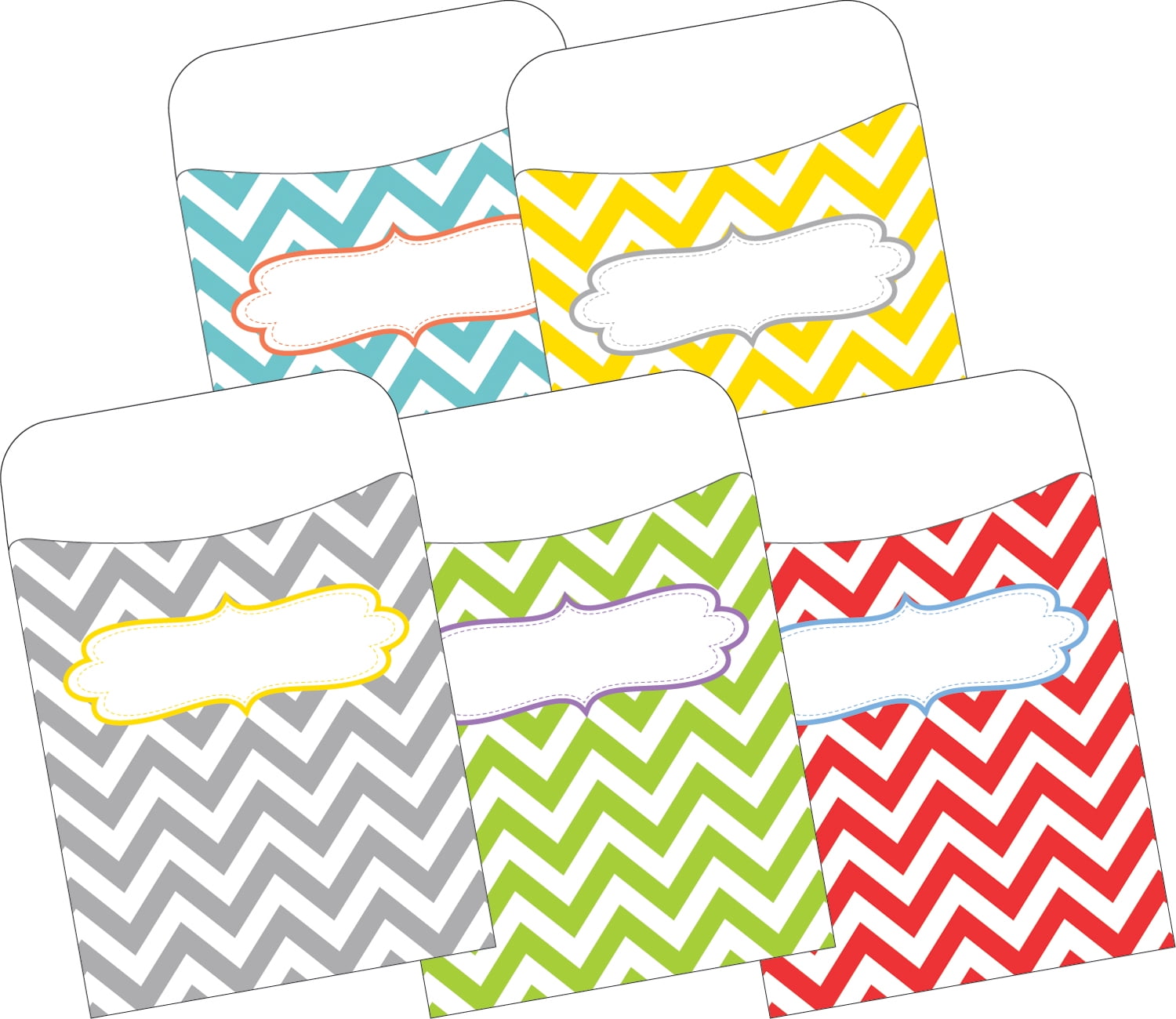 Barker Creek Folder/Pocket Set - Chevron Beautiful (BC3589)