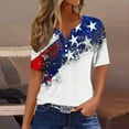 thumbnail image 2 of VerPetridure American Flag Shirts for Women 4th of July T Shirt Funny USA Print V-Neck Tees Patriotic Casual Short Sleeve Tops, 2 of 5