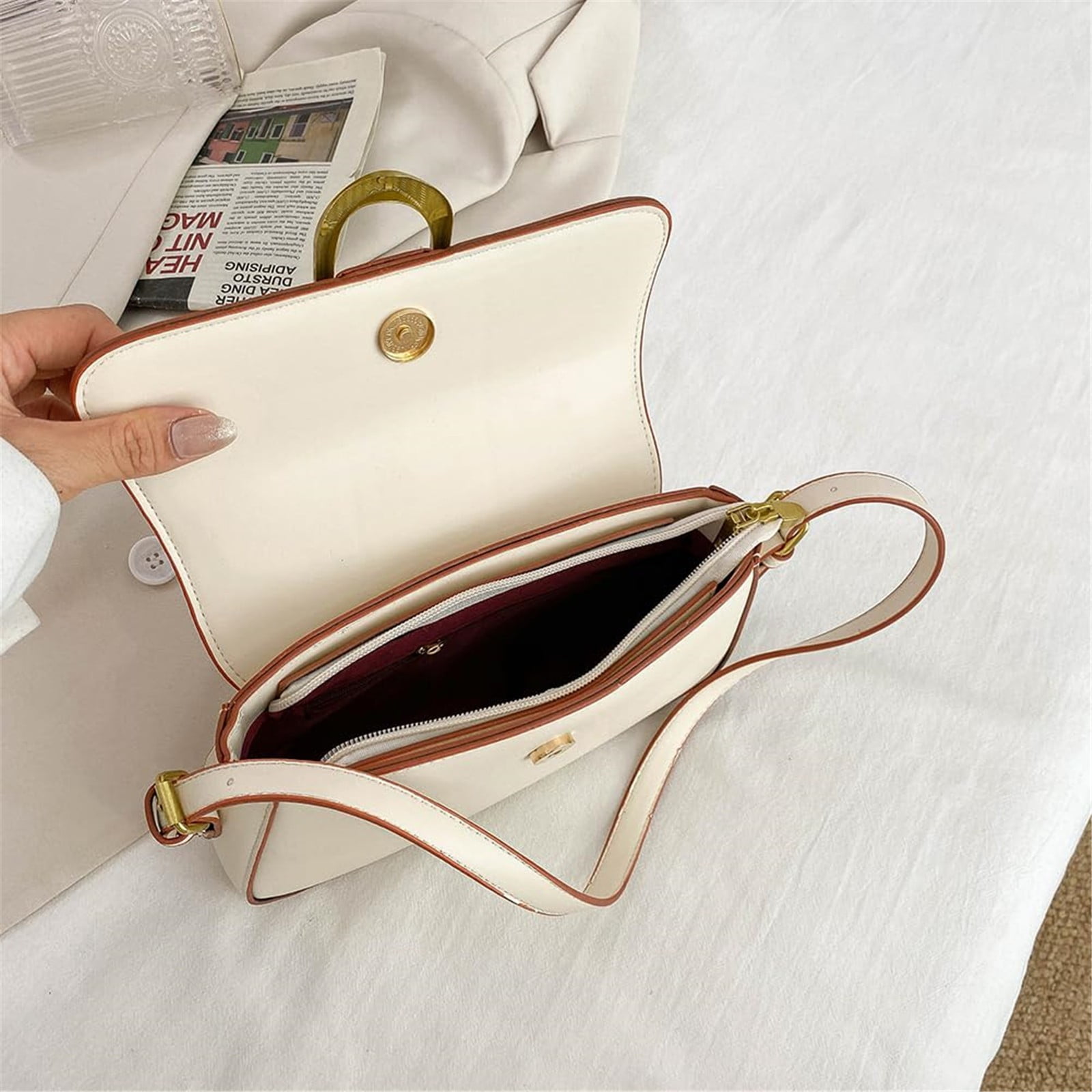 Jierger Small Shoulder Bag Purse for Women Handbag Clutch Purse Classic Retro Crossbody Bag Satchel for Women Shoulder Purses and Handbags for Men Women Outdoor Travel Work