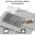 thumbnail image 6 of Crypto Seed Phrase Storage, 304 Stainless Steel Secure Bitcoin Wallet, Private Key Recovery Cold Storage Backup 3 Plates 24 Words Compatible with BIP39 Hardware Wallets,Father's Day Gifts, 6 of 9
