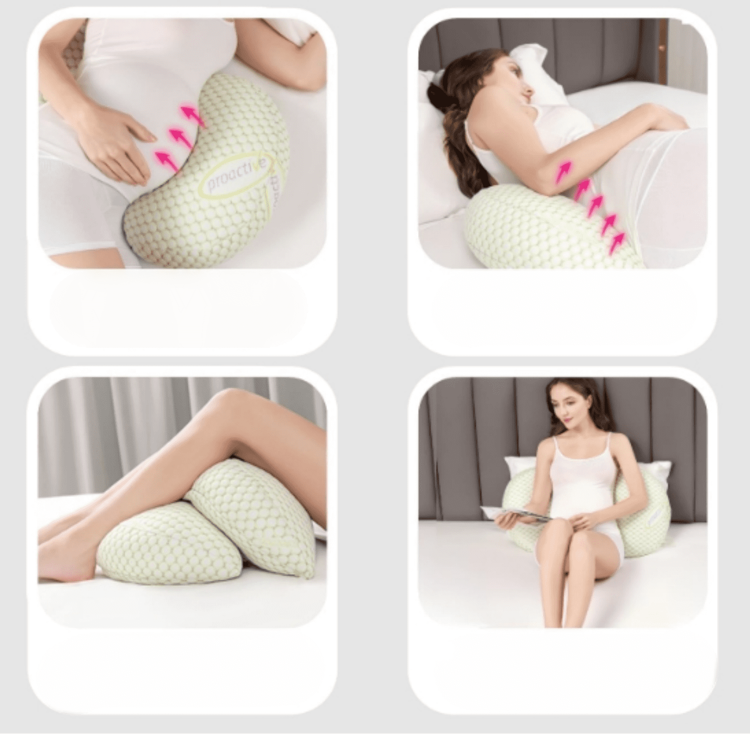 Pregnancy Pillow for Women - Maternity Pillow for Back Pain Relief & Full Body Support, Soft Sleeping Pillow with Removable Cover for Side Sleepers and Pregnancy