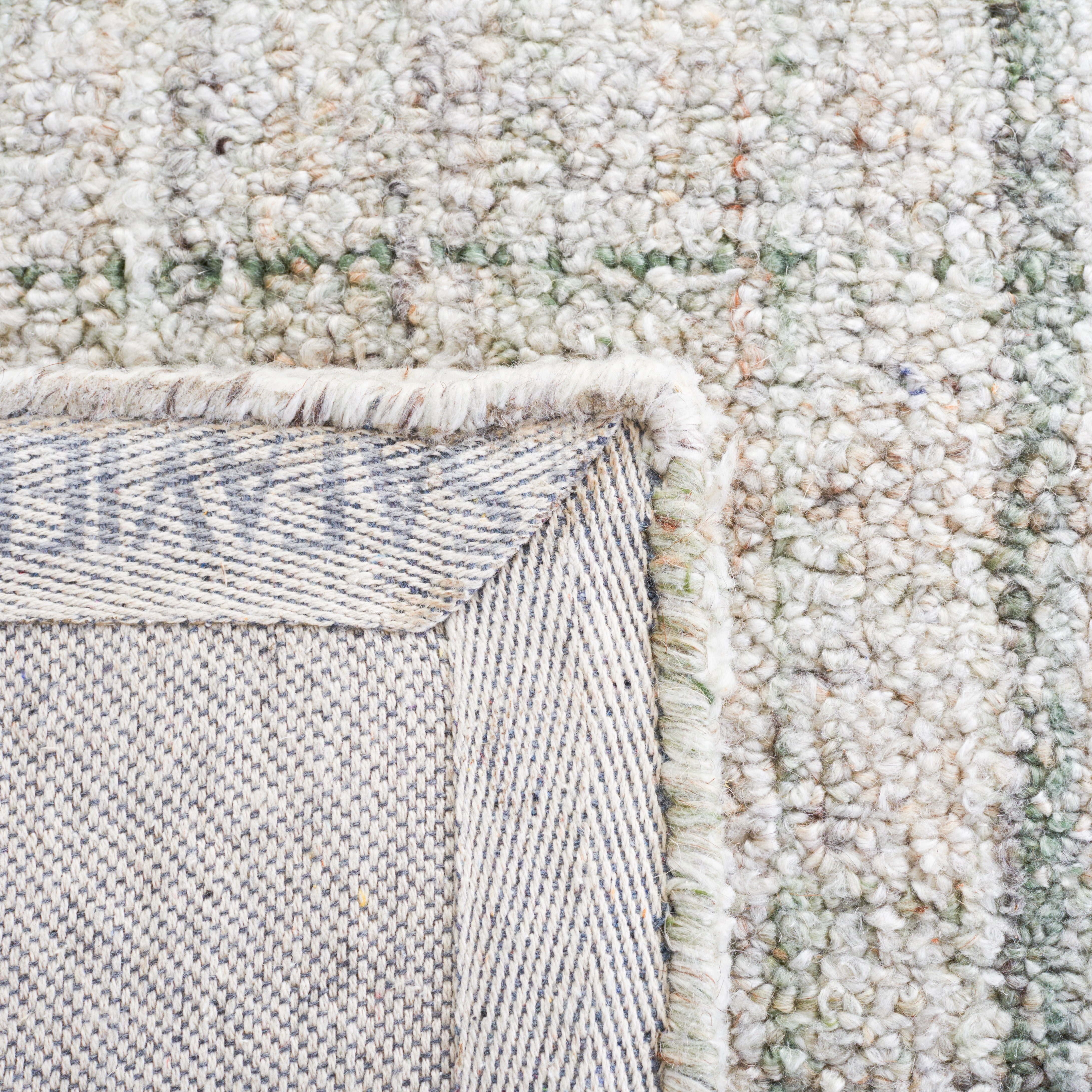 SAFAVIEH Abstract Jerrald Striped Runner Rug, Green/Sage, 2'3" x 12'