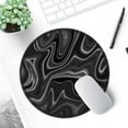 thumbnail image 6 of Larger Mouse Pad with Stitched Edge, Premium-Textured Mouse Mat Waterproof Non-Slip Rubber Base Round Mousepad for Office Gaming PC Laptop 8.7×8.7 inches, Abstract Black and White, 6 of 14