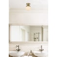 thumbnail image 2 of Eclipse 1 Light Brass Flush Mount With Frosted White Glass, 2 of 7