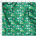 thumbnail image 4 of Soimoi Green polyester Crepe Fabric Text & Soft Drinks Party Print Fabric by the Yard 52 Inch Wide, 4 of 5