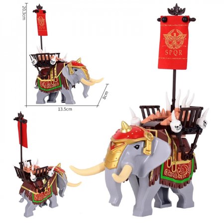 Creativity DIY Medieval Military Romance Of The Three Kingdoms Knight Elephant Building Blocks Kit Bricks Model Kids Toys ?