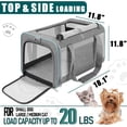 thumbnail image 3 of Pet Carrier for Large Cats 20 lbs+ / Soft Sided Small Dog Travel Carriers Top Load/Collapsible Carrier Bag for Big Cat / 2 Kittens Sturdy Transport Carriers Long Trips/Medium Cats 15 pounds, 3 of 7