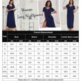 thumbnail image 6 of KISSGAL Plus Size Nightgowns for Women Button Front Henley Neck House Dress Short Sleeve Soft Pajamas Dress Sleepwear, 6 of 8