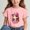 Pink, variant on Spazoro Big Boys Girls Shirts Tee, Short Sleeve Cute Print Graphic T-Shirts Crew Neck Casual Summer Tops for Unisex Black Size 3 T