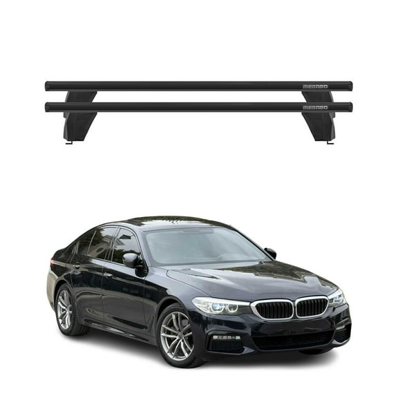 For 2017-2024 BMW 5 Series G30 Sedan Fix Point Roof Racks Cross Bars Alu Black