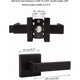 thumbnail image 3 of Door Handle With Lock And Key, Chrome Door Handle Set, External Door Handle Lock, Bedroom Door Lock, 1 Pack, 3 of 4