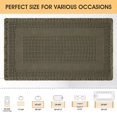 thumbnail image 4 of Alfombra de baño IM HOME extra grande con forma de gofre, color verde oliva, 4 of 6