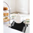 thumbnail image 4 of Black Geometric Kitchen Dish Towels for Drying Dishes Set of 2, Country Farm Traditional Chinese Tile Waffle Weave Microfiber Hand Tea Bathroom Towels Quick Dry & Absorbent Towel 12x12, 4 of 7