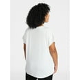 thumbnail image 4 of Terra & Sky Women's Plus Scoop Neck Tunic Tee With Short Sleeves, Sizes 0X-5X, 4 of 5