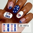 thumbnail image 4 of American Independence Day Nail Polish Film Nail Stickers Stickers Star American Decals, 4 of 7