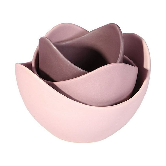 Fruit Bowl 1 Set Storing Floral Design Useful Lotus Shape Dinner Dish Snack Organizer Tray