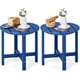 thumbnail image 1 of ZYPPPA Round Outdoor Side Table, 18 Inch Weather Resistant HDPE Adirondack Table, Outdoor Indoor Chairside End Tables, Patio Side Table for Lawn Garden Balcony Backyard, Easy Assembly (2, Navy), 1 of 18