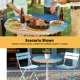 thumbnail image 6 of Elastic Fitted Round Tablecloth, Blue Ombre Coastal Waterproof Stretch Table Cover for 55"-60" Tables, Summer Nautical Beach Ocean Seaside Washable Outdoor Tablecloths for Patio, Picnic, Camping, 6 of 9