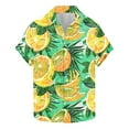 thumbnail image 7 of Yteetum Hawaiian Shirt for Men Short Sleeve T Shirts Floral Print Hawaiian Casual Button Down Short Sleeve Lapel Beach Summer T-Shirts, 7 of 7