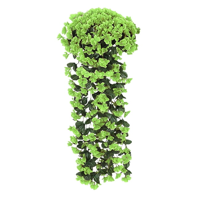 Wall Decorations For Living Room Simulation Violet Wall Hanging Plastic Wrapping Plants With Realistic Floral Design 85 cm