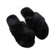 thumbnail image 1 of Zapatillas De Lana Artificial Planas Con Punta Abierta De Color Sólido Para Mujer De Otoño E Invierno, Zapatillas De Felpa Cruzadas Antideslizantes Y Resistentes Al Desgaste Scienceny AP007466-03, 1 of 5