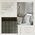 thumbnail image 5 of MOOD Custom Bamboo Shades | MODERN | Cordless Designer Natural Woven Wood Roman Shades for Windows | Modern Light Grey (Sheer) | 67"W X 48"H, 5 of 7