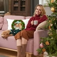 thumbnail image 3 of Christmas Decorative Print Velvet Lumbar Pillow Cover for Sofa Cushion Home, 3 of 6