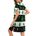 thumbnail image 6 of Wowcloth Woman's Christmas Sleep Dress, Casual Loose-Fit Short Sleeve Home Wear, Cozy Lounge Robe for Holiday Season and Relaxation at Home, 6 of 8