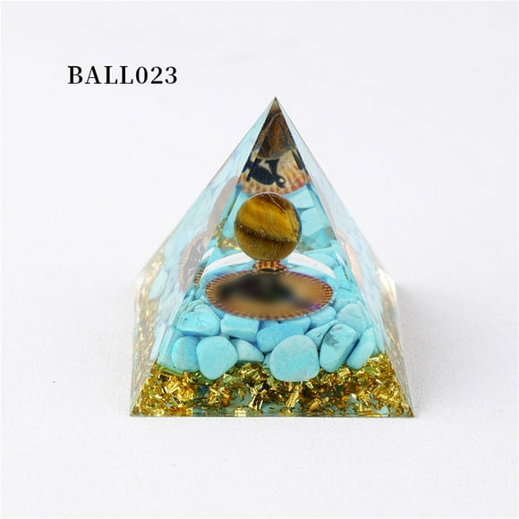 TopLLC Styles Pyramids Crystal Crushed Stone Pyramids Home Crafts Resin Ornaments Bar Decoration 5cm the Crystal