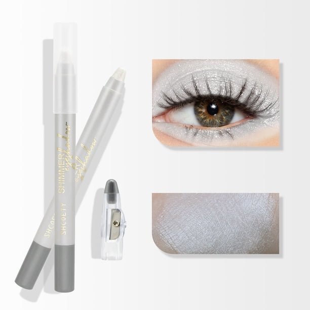 Fiudx Lápiz de Sombra de Ojos Pearl, 10 Colores de Maquillaje de Larga Duración, Sacapuntas Integrado para Mayor Precisión, Versátil y Multiusos para Sombra de Ojos y Delineador, Perfecto para Looks