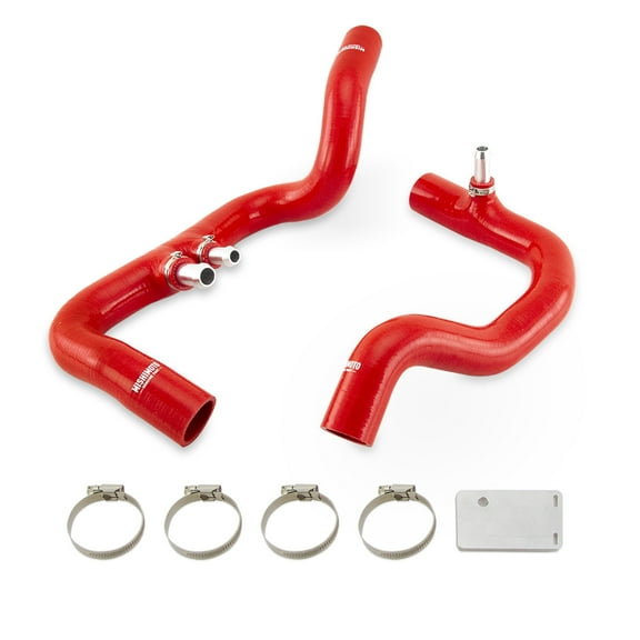 Mishimoto MMHOSE-JLP-18ARD Silicone Coolant Hose Kit, Compatible With 2018  Jeep Wrangler JL 3.6L W/ Automatic Transmission, Red