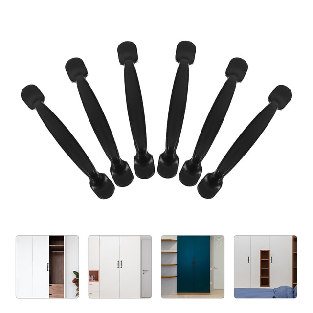 FUEENIRVA 12Ud De De Aluminio En Negro Para Cocina Y Muebles Con Elegante