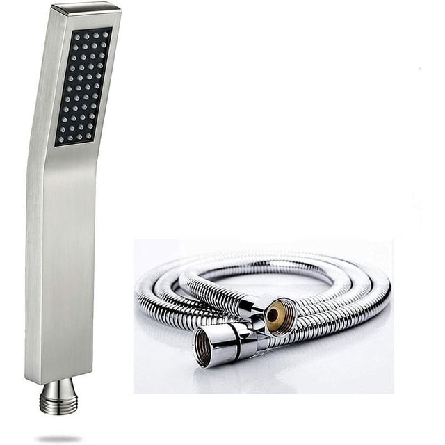Manguera de ducha de acero inoxidable con acabado cromado, manguera de ducha flexible de repuesto universal, resistente a alta presión, a prueba de fugas, diseño sin torceduras, compatible con todos