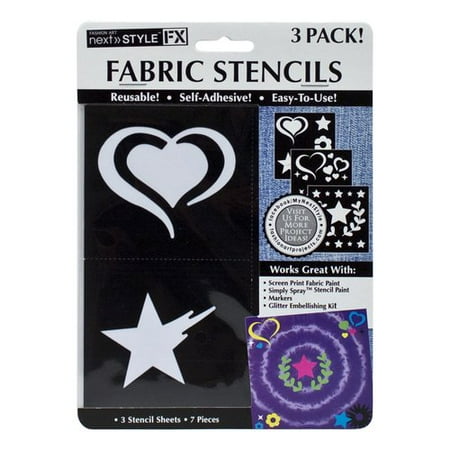 Next Style FX Fabric Stencils, 3-Pack