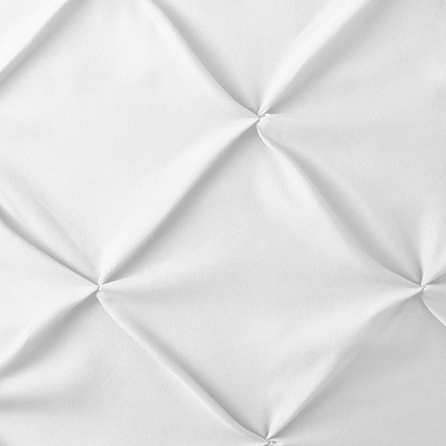 Mainstays Euro Microfiber Pintuck Pleat Pillow Sham, White, 26"x26"