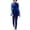 Blue, variant on PMVFHDE Swimsuits For Women Conservative Two Piece Swimwear Set Long Sleeve Long Pants With Zipper Black,M