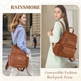 thumbnail image 2 of Mochila RAINSMORE de piel sintética impermeable para mujer, 2 of 9