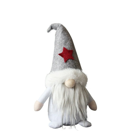 HongHeng 1Pc Small Handmade Gnome Figurines Plush Swedish Tomte Nisse Christmas Santa Claus Elf Home Desktop Stuffed Decor Xmas Holiday Party Supplies Table Ornament