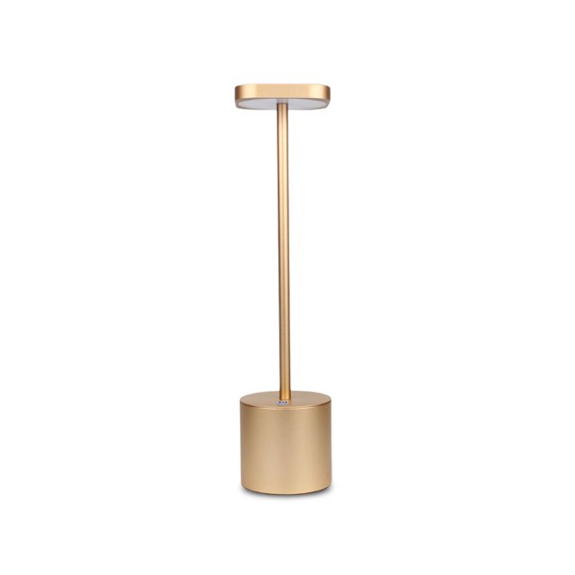 Luces de escritorio de dormitorio LED USB 3.5W 3000K Botón ajustable Control de decoración Lámparas de mesa de aleación de aluminio IP54 Iluminación impermeable Oro Inevent HA011377-02