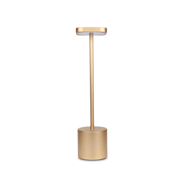 Luces de escritorio de dormitorio LED USB 3.5W 3000K Botón ajustable Control de decoración Lámparas de mesa de aleación de aluminio IP54 Iluminación impermeable Oro Inevent HA011377-02