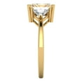 thumbnail image 3 of 2.82 ct Emerald Cut Natural Morganite 3 Stone 14K Yellow Gold Womens Engagement Ring, 3 of 5
